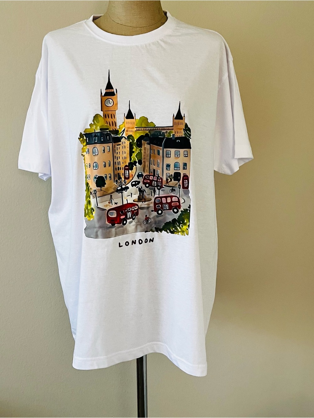 White London Graphic Tee - Cityscape Print